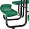 Global Industrial Round Picnic Table, Green, Perforated Metal, 46 in L, 29-1/2 in H Overall 262078GN - alternate 2